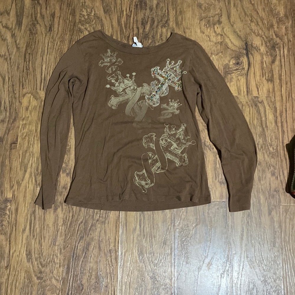 Y2k brown shirt